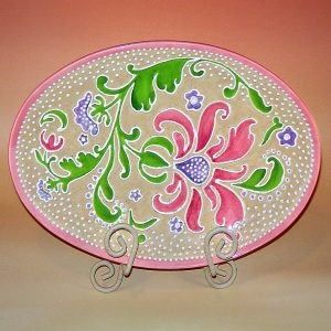 11 - Floral Platter 8 1/2" X 12"