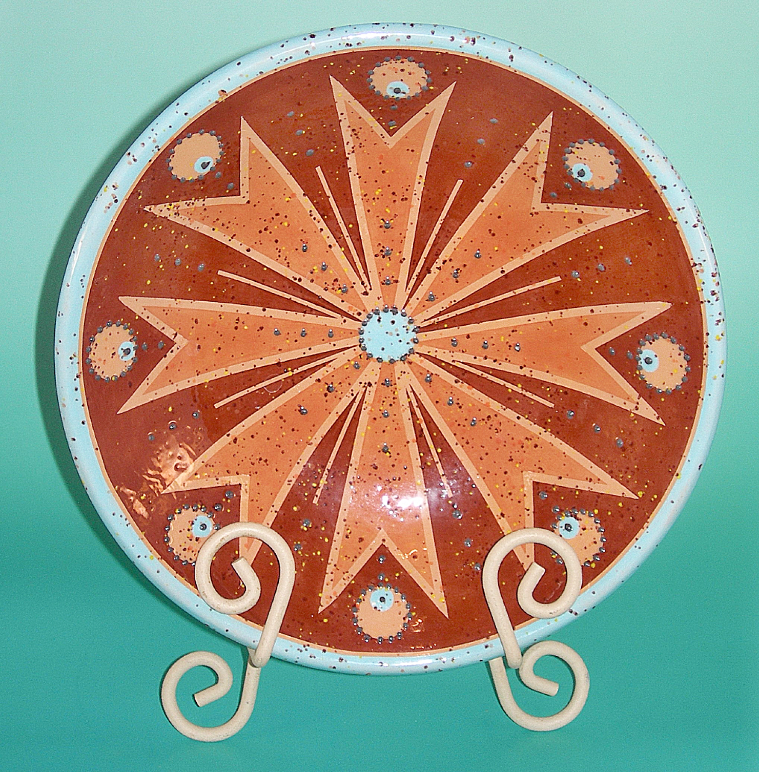 20 - Brown Burst Bowl 8 1/2" X 2"