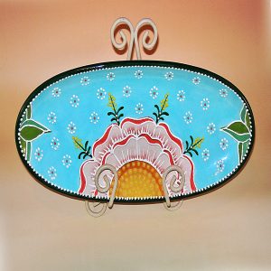 23 Floral Tray/Platter 12" X 8 1/2"