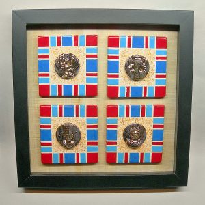 31 Shadowbox Egyptian Coin Tiles 8" Sq.