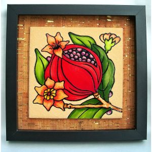 33 Shadowbox Pomegranate Tile 8" Sq