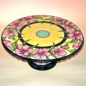 4 - Floral Cake Stand 10" X 3 1/2"
